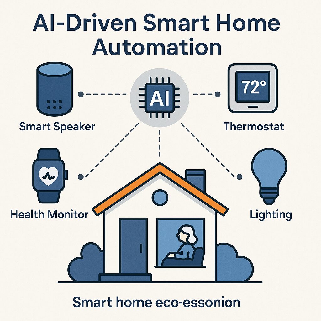 AI-powered smart home automation with connected devices