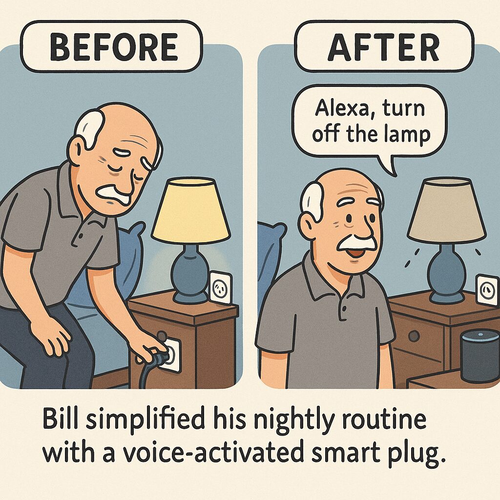 Bill using smart plug to control lamp