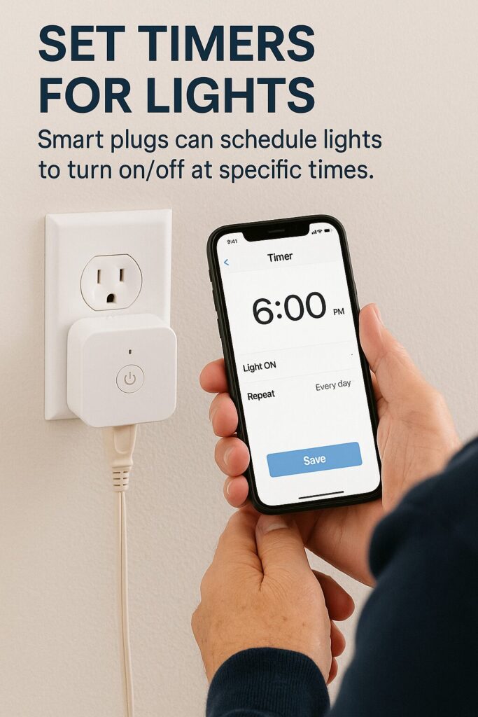 Smart plug scheduling in mobile app