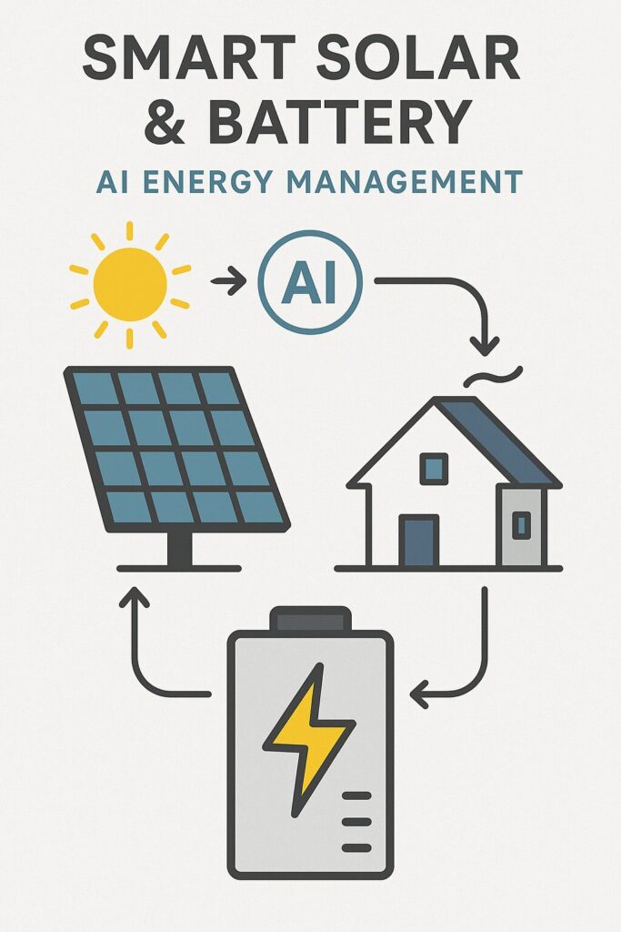 AI-managed solar and battery energy flow for smart homes